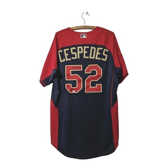 Autographed American League 2014 MLB Yoenis Cespedes All Star Majestic Jersey 46 - Picture 1 of 15